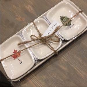 Rae Dunn Autumn Trinket Set w/ Tray